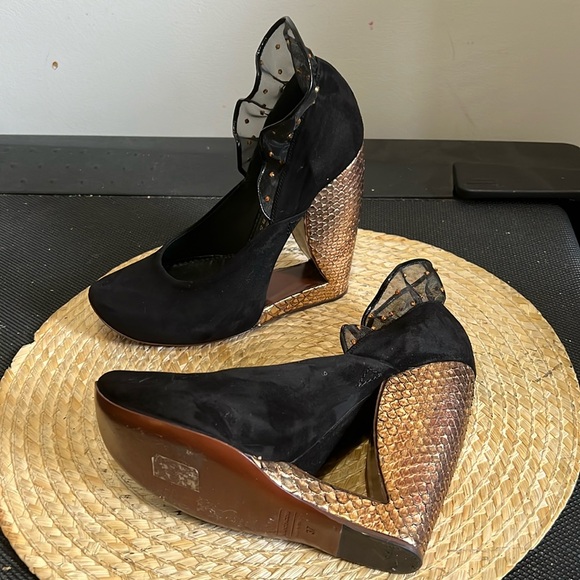 Marc Jacobs Vintage Coquette Girl Wedge Shoes Size 37 - Picture 6 of 15